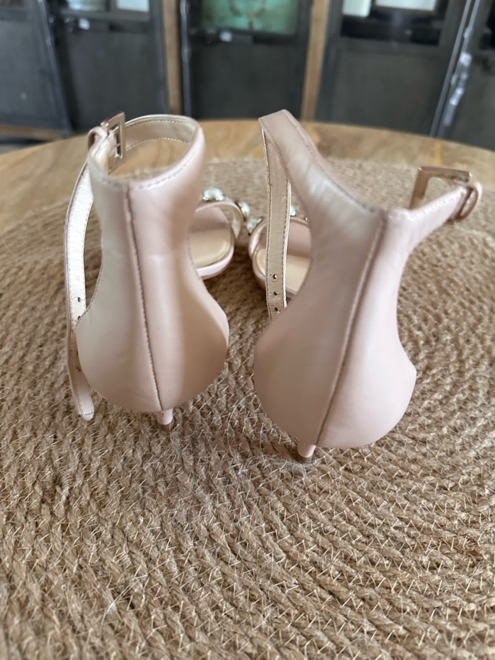 Nine West Pearl-Trim Ankle Strap Sandals - Picture 4 of 6
